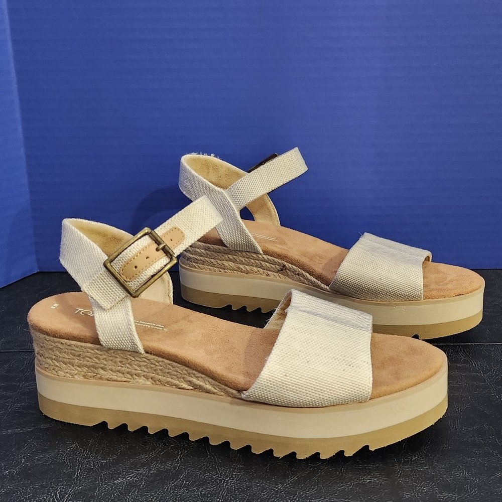 Toms Diana Women's Sandal Natural Platform size 8M
